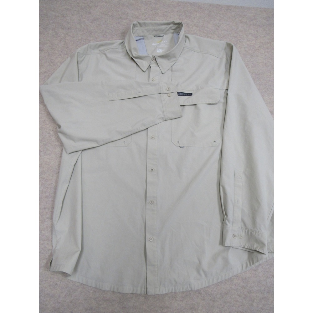 Cabelas Guidewear Fishing Shirt Mens 3XL Tan Long Sleeve UPF 30 Ventilated 3TG - Picture 2 of 7